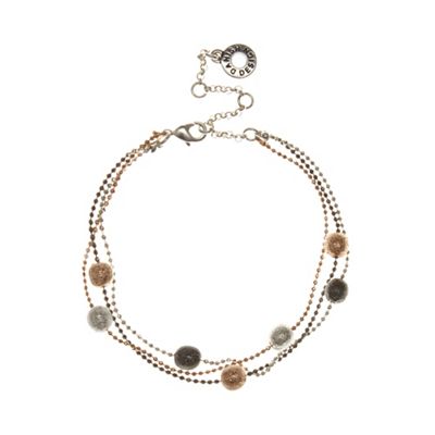Silver plated circle bead bracelet